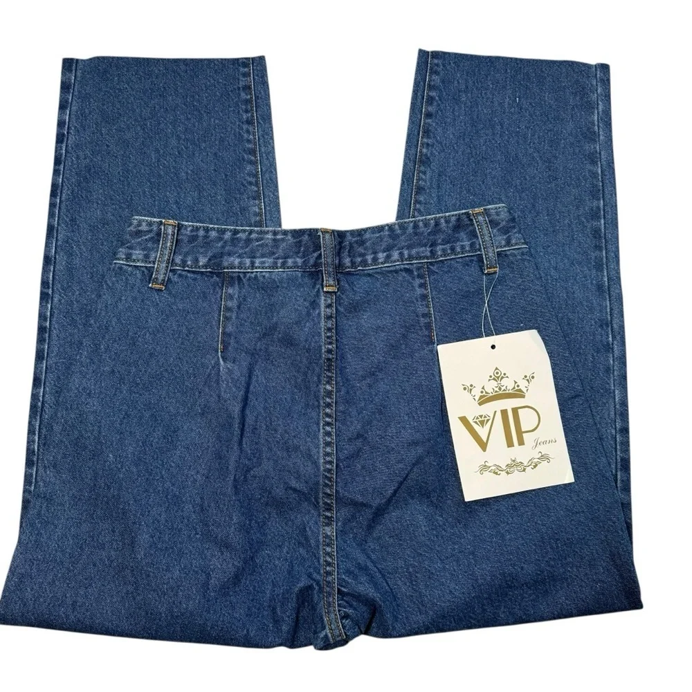 New VIP High Rise Pleated Raw Edge Jeans Size 5/6